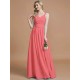 V-Neck Elegant Chiffon Sleeveless Bridesmaid Dresses