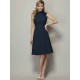 Charming High Neck Sleeveless Pleats Short Chiffon Bridesmaid Dresses