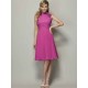 Charming High Neck Sleeveless Pleats Short Chiffon Bridesmaid Dresses