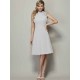 Charming High Neck Sleeveless Pleats Short Chiffon Bridesmaid Dresses