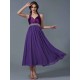 Charming Halter Sleeveless Beading Long Chiffon Bridesmaid Dresses