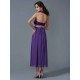 Charming Halter Sleeveless Beading Long Chiffon Bridesmaid Dresses