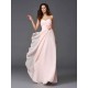 Gorgeous Sweetheart Hand-Made Flower Sleeveless Long Chiffon Bridesmaid Dresses