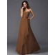 Gorgeous Sweetheart Hand-Made Flower Sleeveless Long Chiffon Bridesmaid Dresses