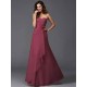 Gorgeous Sweetheart Hand-Made Flower Sleeveless Long Chiffon Bridesmaid Dresses