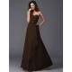Gorgeous Sweetheart Hand-Made Flower Sleeveless Long Chiffon Bridesmaid Dresses