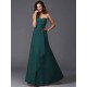 Gorgeous Sweetheart Hand-Made Flower Sleeveless Long Chiffon Bridesmaid Dresses