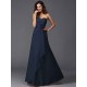 Gorgeous Sweetheart Hand-Made Flower Sleeveless Long Chiffon Bridesmaid Dresses