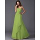 Gorgeous Sweetheart Hand-Made Flower Sleeveless Long Chiffon Bridesmaid Dresses