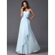 Gorgeous Sweetheart Hand-Made Flower Sleeveless Long Chiffon Bridesmaid Dresses