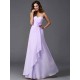 Gorgeous Sweetheart Hand-Made Flower Sleeveless Long Chiffon Bridesmaid Dresses