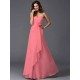 Gorgeous Sweetheart Hand-Made Flower Sleeveless Long Chiffon Bridesmaid Dresses