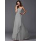Gorgeous Sweetheart Hand-Made Flower Sleeveless Long Chiffon Bridesmaid Dresses