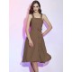 Charming Straps Sleeveless Pleats Applique Short Chiffon Bridesmaid Dresses