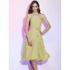 Charming Straps Sleeveless Pleats Applique Short Chiffon Bridesmaid Dresses