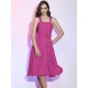 Charming Straps Sleeveless Pleats Applique Short Chiffon Bridesmaid Dresses