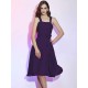Charming Straps Sleeveless Pleats Applique Short Chiffon Bridesmaid Dresses