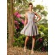 Chic Hand-Made Flower Sleeveless Short Chiffon Bridesmaid Dresses