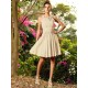 Chic Hand-Made Flower Sleeveless Short Chiffon Bridesmaid Dresses