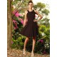 Chic Hand-Made Flower Sleeveless Short Chiffon Bridesmaid Dresses