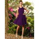Chic Hand-Made Flower Sleeveless Short Chiffon Bridesmaid Dresses