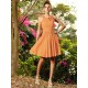 Chic Hand-Made Flower Sleeveless Short Chiffon Bridesmaid Dresses