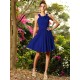 Chic Hand-Made Flower Sleeveless Short Chiffon Bridesmaid Dresses