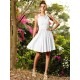 Chic Hand-Made Flower Sleeveless Short Chiffon Bridesmaid Dresses