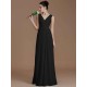 V-Neck Elegant Sleeveless Ruched Chiffon Bridesmaid Dresses