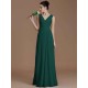 V-Neck Elegant Sleeveless Ruched Chiffon Bridesmaid Dresses