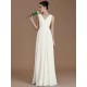 V-Neck Elegant Sleeveless Ruched Chiffon Bridesmaid Dresses