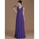 V-Neck Elegant Sleeveless Ruched Chiffon Bridesmaid Dresses