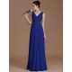 V-Neck Elegant Sleeveless Ruched Chiffon Bridesmaid Dresses