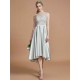 Modern Bateau Sleeveless Ruffles Asymmetrical Bridesmaid Dresses