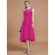 Modern Bateau Sleeveless Ruffles Asymmetrical Bridesmaid Dresses