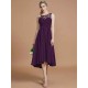 Modern Bateau Sleeveless Ruffles Asymmetrical Bridesmaid Dresses