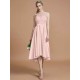 Modern Bateau Sleeveless Ruffles Asymmetrical Bridesmaid Dresses