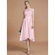Modern Bateau Sleeveless Ruffles Asymmetrical Bridesmaid Dresses