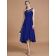 Modern Bateau Sleeveless Ruffles Asymmetrical Bridesmaid Dresses