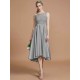 Modern Bateau Sleeveless Ruffles Asymmetrical Bridesmaid Dresses