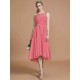 Modern Bateau Sleeveless Ruffles Asymmetrical Bridesmaid Dresses