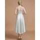 Modern Bateau Sleeveless Ruffles Asymmetrical Bridesmaid Dresses