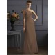 Classy Sleeveless One Shoulders Pleats Long Bridesmaid Dresses