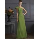 Classy Sleeveless One Shoulders Pleats Long Bridesmaid Dresses