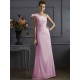 Classy Sleeveless One Shoulders Pleats Long Bridesmaid Dresses