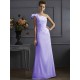 Classy Sleeveless One Shoulders Pleats Long Bridesmaid Dresses