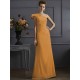 Classy Sleeveless One Shoulders Pleats Long Bridesmaid Dresses