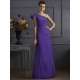 Classy Sleeveless One Shoulders Pleats Long Bridesmaid Dresses