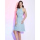 Charming High Neck Sleeveless Hand-Made Flower Short Chiffon Bridesmaid Dresses