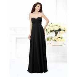 Gorgeous Sweetheart Sleeveless Long Chiffon Bridesmaid Dresses